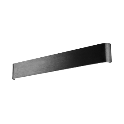 Art Deco Wall Light Black Finish Brushed Aluminum Led Linear Wall Sconce Modern Led Indirect Lighting for Bedroom Reading Room Stairways Corridor