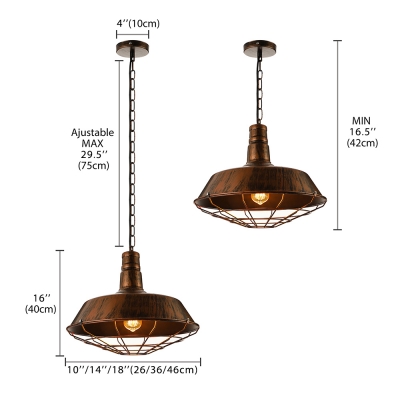 Industrial Barn Pendant Light with 10