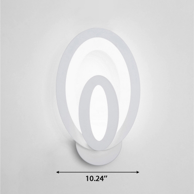 Modern and Fashion White Prism/Oval Led Wall Light 17W/18W Aluminum Led Ambient Wall Sconces for Bedroom Bathroom Stairs 2 Designs for Option