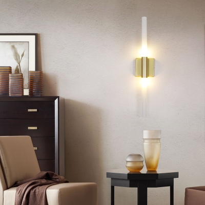 Modern Minimalist Opal Glass Tube Led Wall Light Linear Fixture Wall Light for Living Room Bedroom