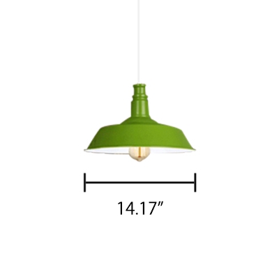 Industrial Ceiling Pendant Light in Barn Style with 10