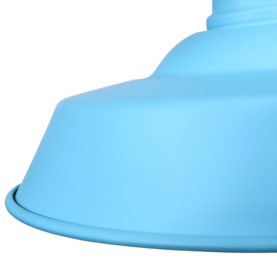 Single Light Down Lighting Blue Semi Flush Ceiling Fixture