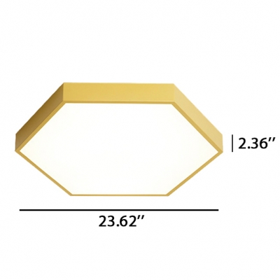 Multicolor Metal LED Ceiling Light Hexagonal LED Surface Mount Light 18/24/40W 3000-3300/6000-6500K