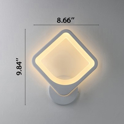 Nordic-Style Warm White Light Acrylic Prism/Loving Heart/Oval/Drop Shaped LED Wall Sconce in