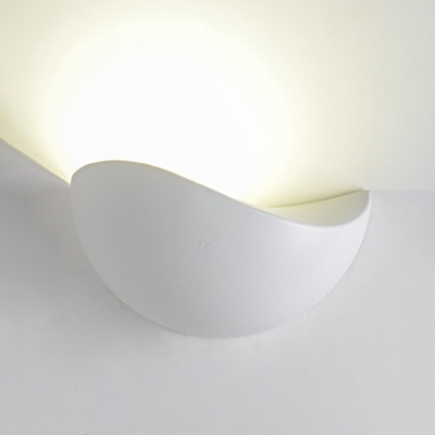 Minimalist Contemporary 12W 90lm Crest Led Wall Light Aluminum 7.87