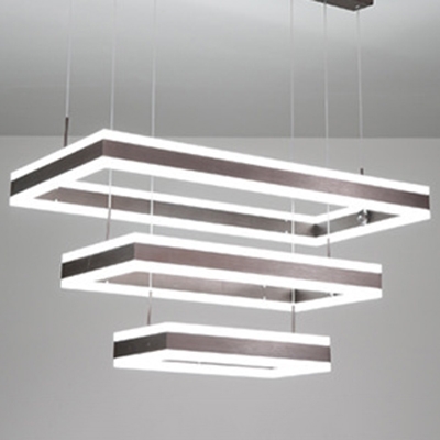 Contemporary LED Linear Chandelier 15.75