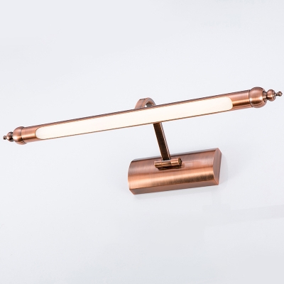 Modern Bathroom Vanity Lights Antique Copper Linear Picture Lights 8/10/12W 3000/4000/6000K Acrylic Shade Tube Wall Lighting