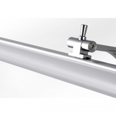 16.93/20.87 Inch Long Stainless Steel LED Cylinder Vanity Light with Acrylic Frosted Shade 5/7W Chrome Tube Bath Vanity Lighting