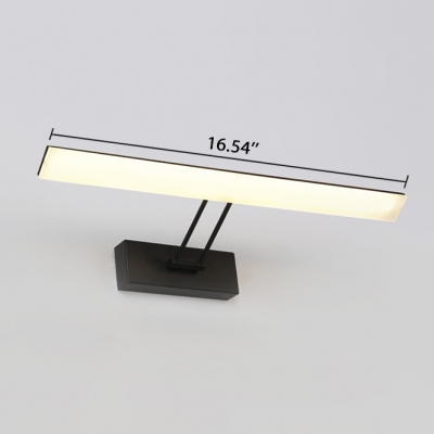 Modern Indoor Picture Light Black/White Frosted Shade LED Rectangle Vanity Light