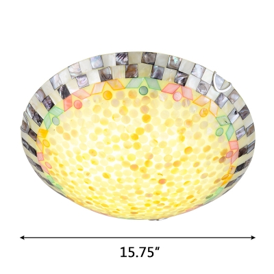 Mosaic Design Handmade Shell Shade Ceiling Light Fixture 2 Designs Available