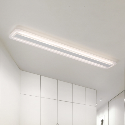 Modern Bubbles Decoration LED Linear Flush Mount Lights 13-90W White Acrylic Linear Ceiling Lamp for Cloakroom Bedroom Kitchen 5 Sizes for Option