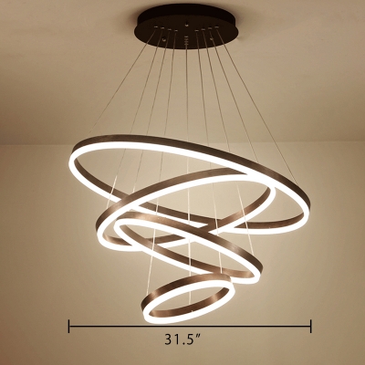 Multi Light Pendant Adjustable Height 4 Light 5 Light Diy Ring Led