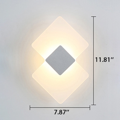 Remote Control Acrylic Led Wall Sconces 6W Clear Glass Led Wall Lighting for Bedroom Living Room