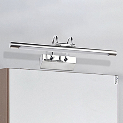 Stainless Steel Arch Arm Led Picture, Polished Chrome Vanity Lights