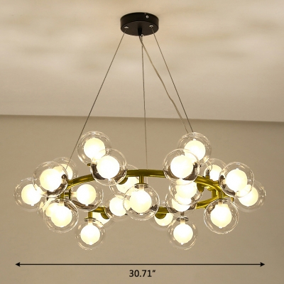 Creative Lighting Orb Clear Bubbles Chandelier 24.41