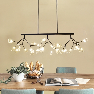 Personality Heracleum LED Chandelier Black/Gold Multi Light 47.24