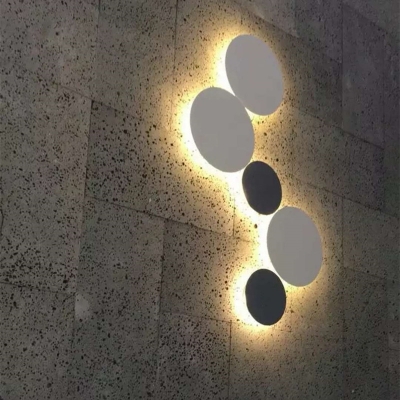 Post Modern Eclipse Wall Lighting Home Decorative Metal Round 5 Lights Wall Sconce Led Ambient Light for Bedroom Living Room Gallery