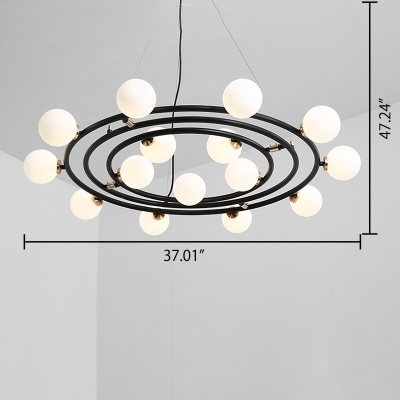 Unique Living Room Bedroom Pendant Light 9/12/15 Light Round Rotating Chandeliers 30.31
