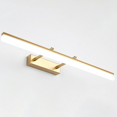 Extension Type 1 Light Led Linear Picture Light 9W-20W LED Warm White Gold Finish Acrylic Vanity Light for Bathroom Gallery Art Work