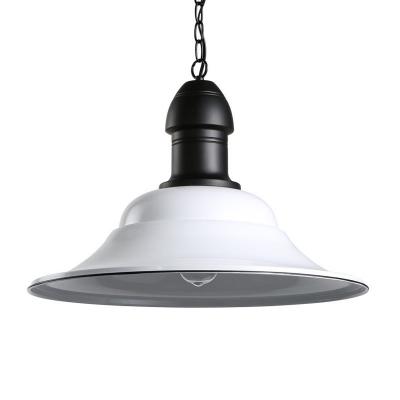 Industrial Style 1-Light Ceiling Pendant with Bell Shaped Shade for Restaurant