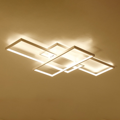 Minimalist Living Room Bedroom LED Rectangular Ceiling Fixture 33.46