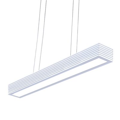 Modern Ceiling Light White Striped LED Hanging Light 47.24