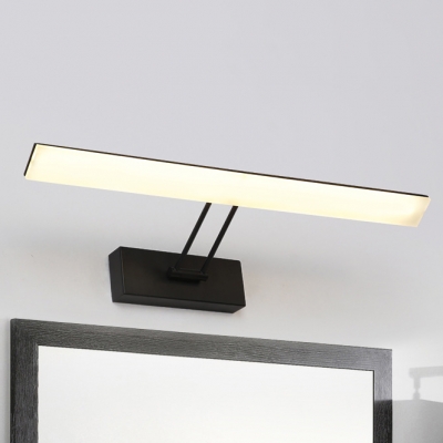 Modern Indoor Picture Light Black/White Frosted Shade LED Rectangle Vanity Light