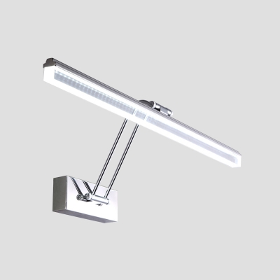 Adjustable Arc Arm LED Polished Chrome Vanity Light 17.72
