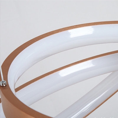 Brass Multi Ring Pendant Light Post Modern  Brushed Aluminum Led Chandelier for Staircase Entryway