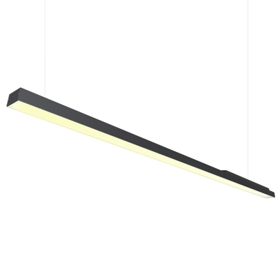 Modern in Black Acrylic Lampshade 48W,Dimmable Led Long Bar Light Business Hall Meeting Room