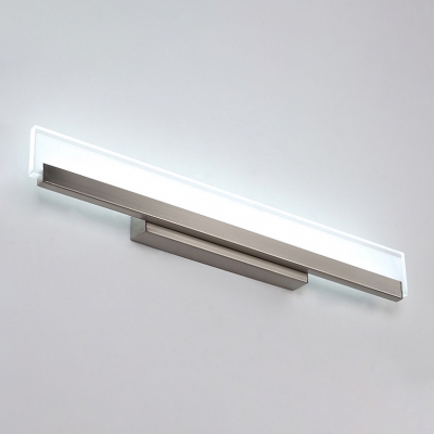 Stain Nickel LED Linear Vanity Lights 18W 3000/4200/6500K Frosted Acrylic Panel Vanity Lighting 22.24 Inch Long for Bathroom