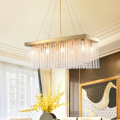 Third Gear Aged Brass Chandeliers with Glass Sticks Decoration 4 Sizes Available Hanging LightLiving