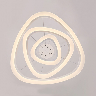 Modern Lighting Single Tiered/Multi Tiered Acrylic LED Oval Chandelier Shaped LED Chandelier for