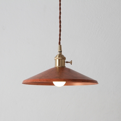 Industrial Single Light Source with Saucer Shade Hanging LED Pendant Lamp Multi-Color for Choice
