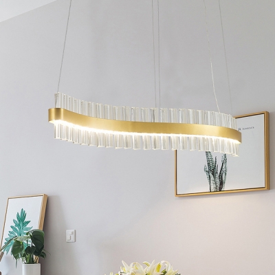 Contemporary Pendant Light Third Gear LED Linear Chandeliers 35.43