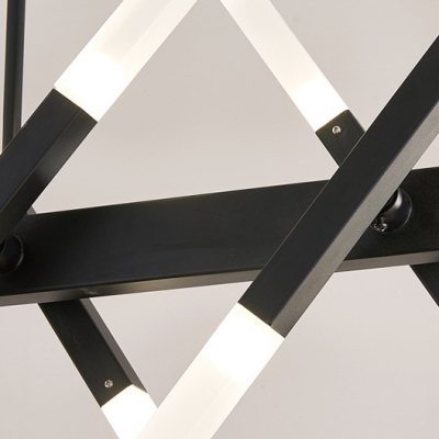 Contemporary LED Chandelier Black Lighting 16 Light/20 Light Glass Stick LED Chandelier for