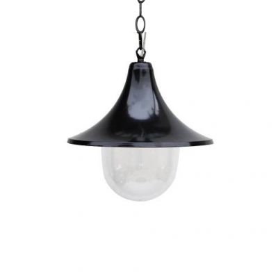 Single-Bulb Ceiling Pendant Fixture with Flared Shade for Restaurant Two Colors for Option