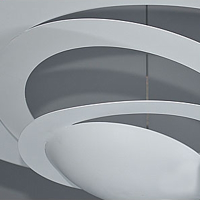 Ultra Modern Designers Lighting Solar Tube Pendant Light White Finish 100/200W Vortex LED Chandelier for Gallery Showroom Bedroom 4 Sizes for Option