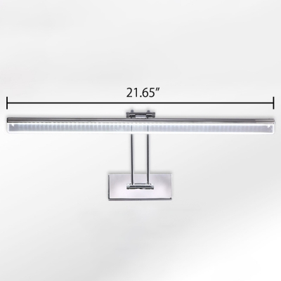 Adjustable Arc Arm LED Polished Chrome Vanity Light 17.72