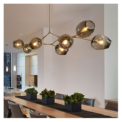 Glass LED Chandelier Branching Ceiling Lamp Lighting Pendant Light Fixture Lamps 