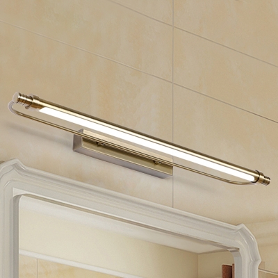 Best Lighting for Bathroom Dressing Room Mirror Waterproof Antifogging LED Tube Vanity Light 6/8/11W Antique Brass Wall Lighting with Acrylic Shade