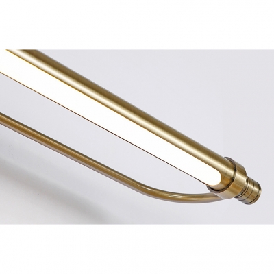 Best Lighting for Bathroom Dressing Room Mirror Waterproof Antifogging LED Tube Vanity Light 6/8/11W Antique Brass Wall Lighting with Acrylic Shade