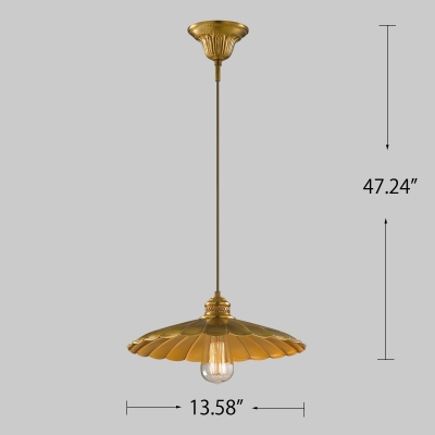 Indoor Hallway Brass Single Light Source Ceiling Light with 13.58