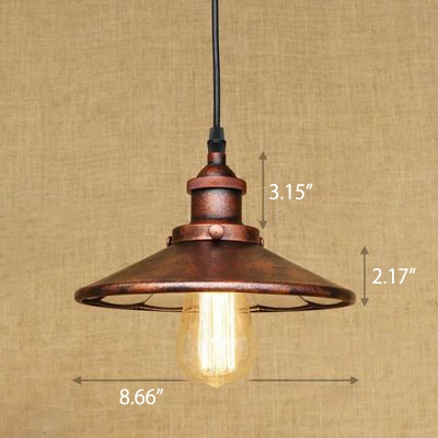 Industrial Pendant Light Indoor with 8.66
