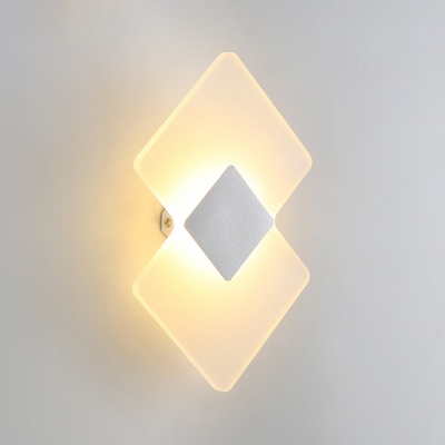 Remote Control Acrylic Led Wall Sconces 6W Clear Glass Led Wall Lighting for Bedroom Living Room