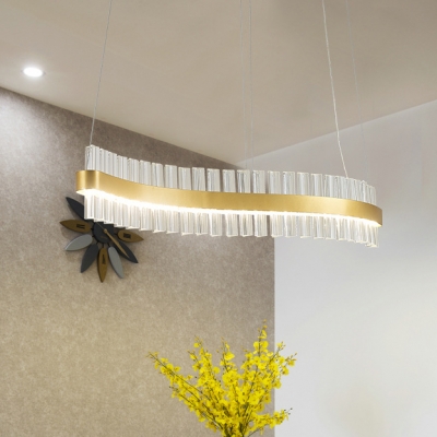 Contemporary Pendant Light Third Gear LED Linear Chandeliers 35.43