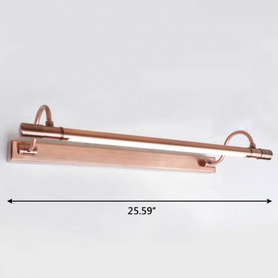 Mid-century Design Antique Brass/Copper/Silver Arc Arm LED Picture Lights 6W Energy Efficient Tube LED Vanity Lights for Bathroom Dressing Room Study Room