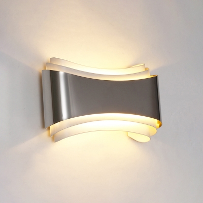Post Modern Style Abstract Panel Led Wall Sconce Stainless Steel 9.05in Long 5W High Bright Modern Indoor Sconce LED Warm White Light Suitable for Bedsides Balcony Cloakroom Hotel Hallway