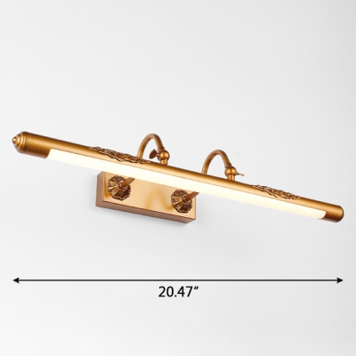 Vintage Style Adjustable Light Strip LED Vanity Light Gallery Living Room Bedside Aged Brass Arc Arm Picture Light 4 Sizes Available (10W-24W)