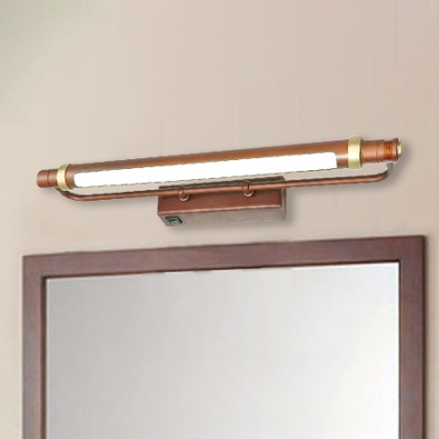 American Country Style Over Mirror Bathroom Art Work Lamp Antique Brass/Copper 4/6/10W Linear Vanity Light with Acrylic Shade 3 Sizes Available